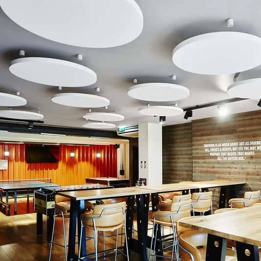 Ecophon - Ecophon Solo™ Circle Acoustic Raft (Pack of 4) - White Frost - Muffle Acoustics Limited