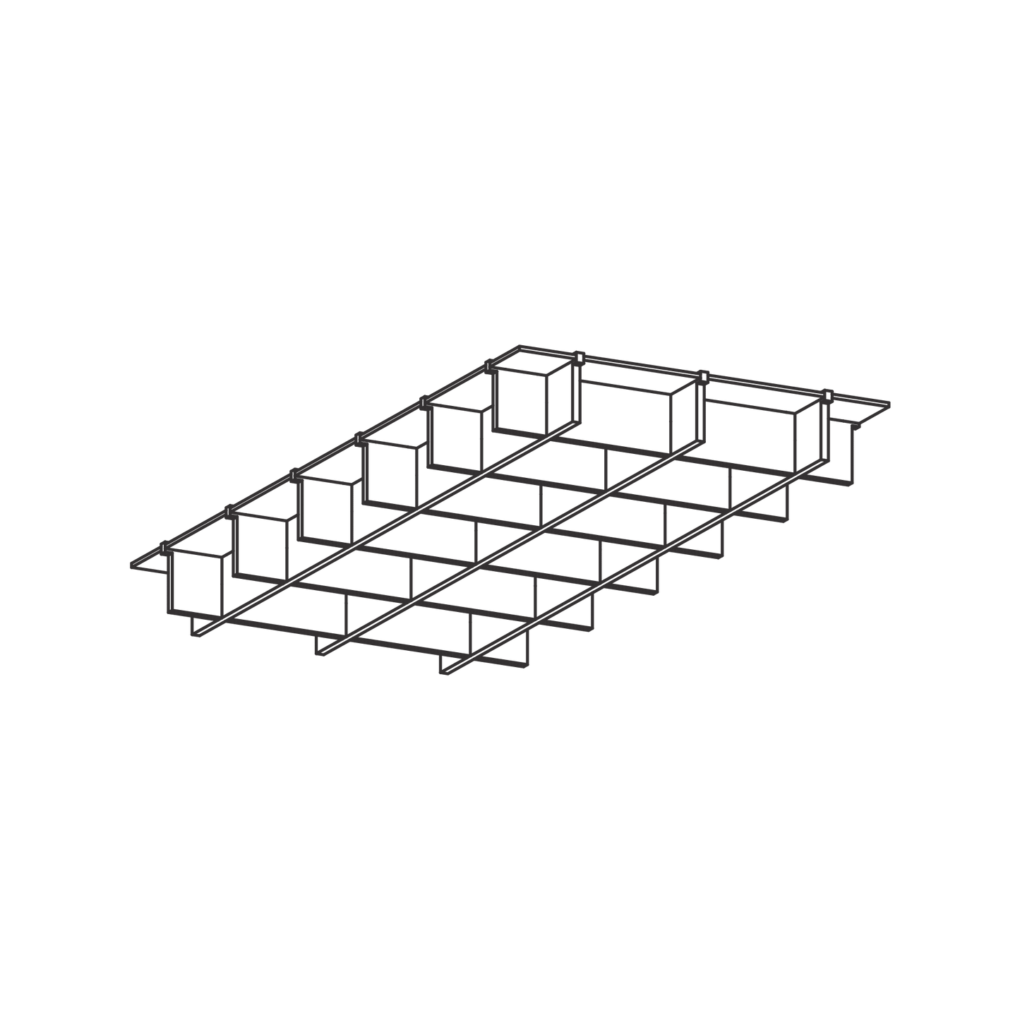 Autex Grid Ceiling Tiles - Rectangle (Sold in Packs)