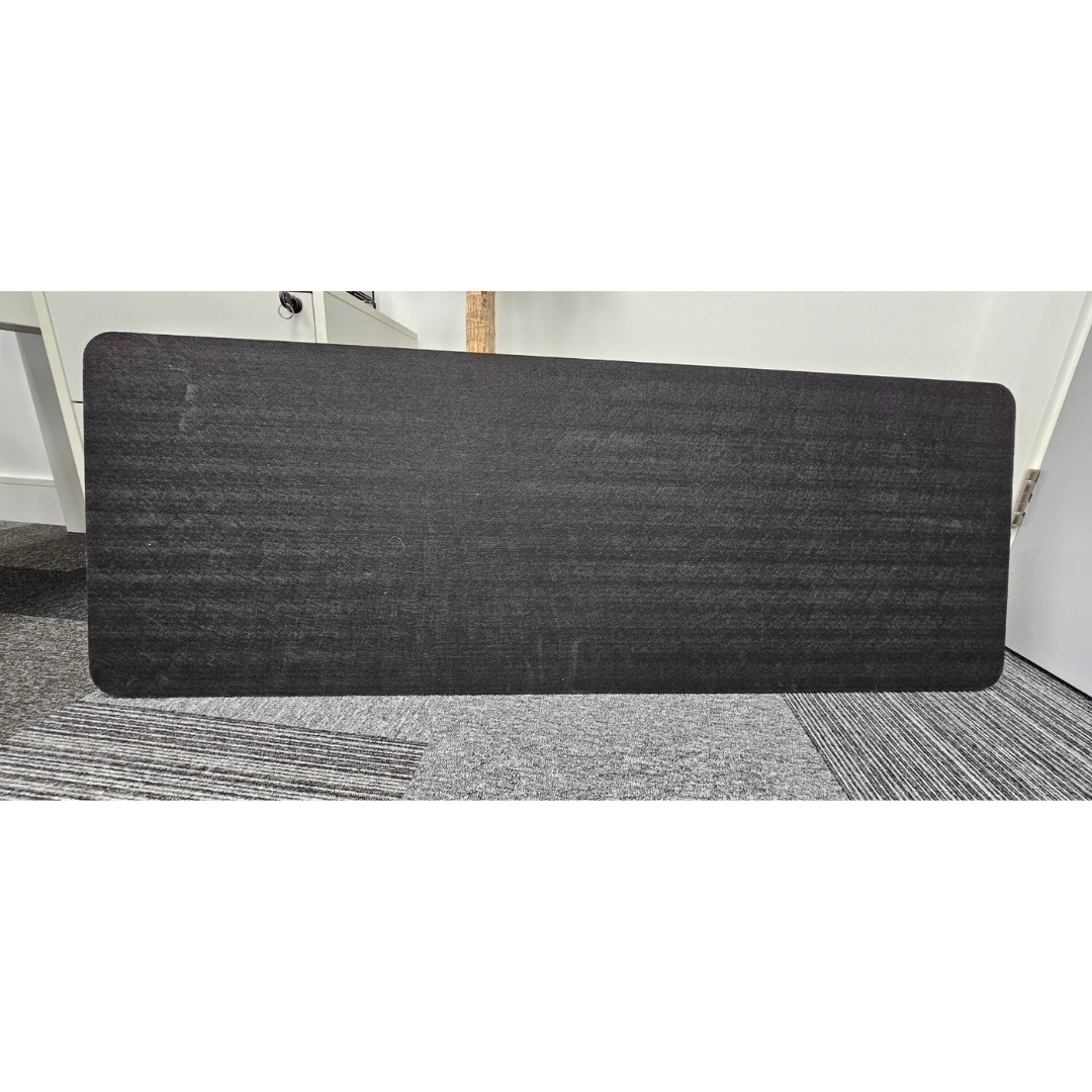 Black PET Acoustic Desk Screen (Pack of 3)