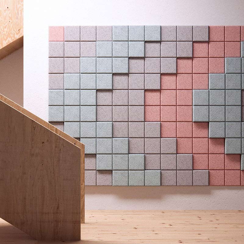 BAUX 3D Pixel Acoustic Wall Tile - Muffle Acoustics Limited