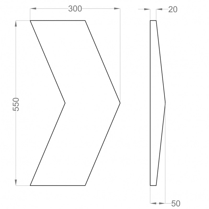 FLUFFO SOFT Chevron 3D Acoustic Panel - Muffle Acoustics Limited