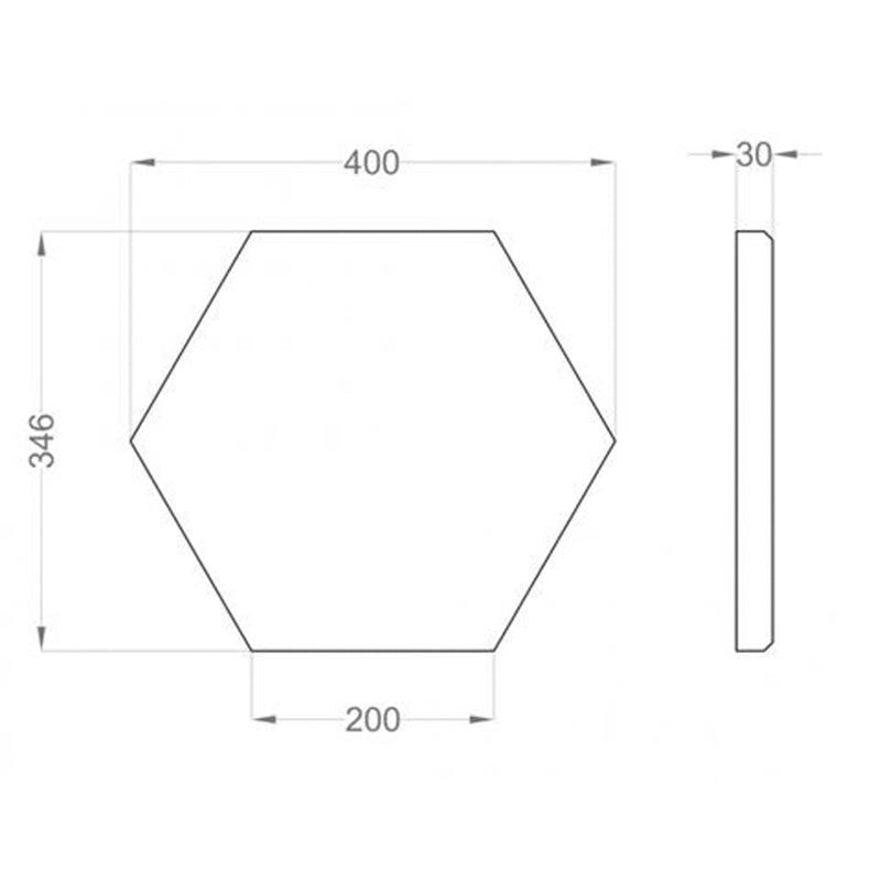 FLUFFO SOFT EDGE Hexa Acoustic Panel - Muffle Acoustics Limited